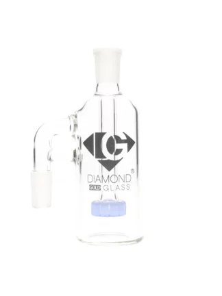 15" Diamond Glass Meta 90 Degree 14MM Ash Catcher Milk Blue