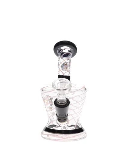 6" Krabs Stem Perc Dab Rig by Diamond Glass pink side