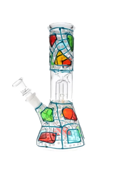8" Mozayka Beaker Base Water Pipe Back