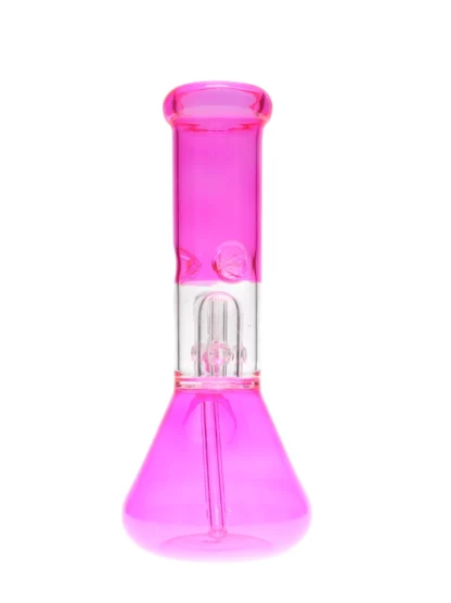 8" Neon Beaker Base Water Pipe Pink side2