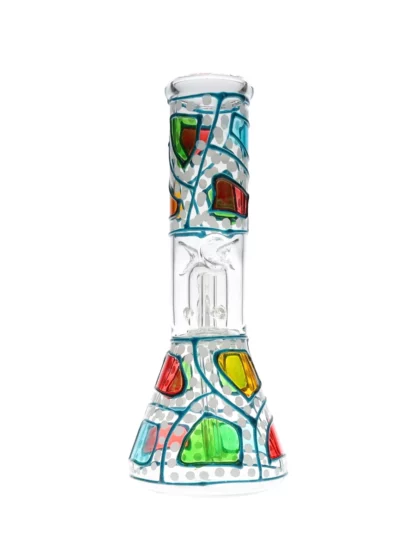 8" Mozayka Beaker Base Water Pipe Side2