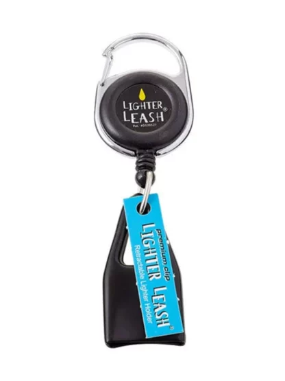 Lighter Leash Retractable Lighter Holder Black