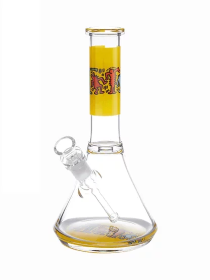 12.4 K.Haring Glass Water Pipe Yellow Multi