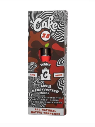 Apple Berry Fritter Cake Wavy Live Resin Disposable 3G