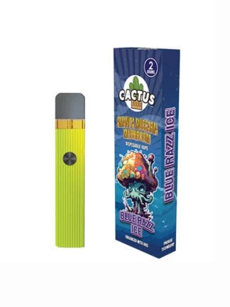 Blue Razz Ice Cactus Labs Amanita Muscaria Mushroom Vape Enhanced With HHC 2G
