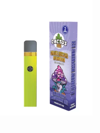 Blueberry Raspberry Ice Cactus Labs Amanita Muscaria Mushroom Vape Enhanced With HHC 2G
