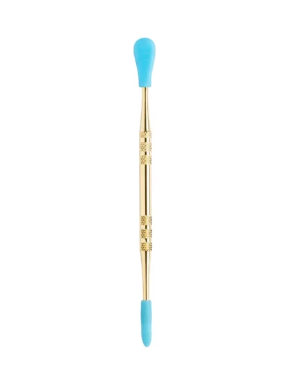 Gold Metal Dabber With Silicone Sleeve Sky Blue