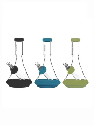 Grav Deco Beaker Borosilicate Glass & Silicone Water Pipe