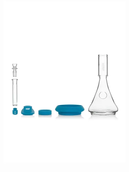 Grav Deco Beaker Borosilicate Glass & Silicone Water Pipe Open