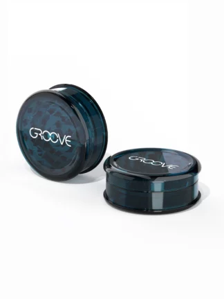 Groove Premium 2-Piece Acrylic Herb Grinder Black