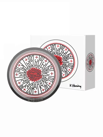 K Haring glass catchall Cross People