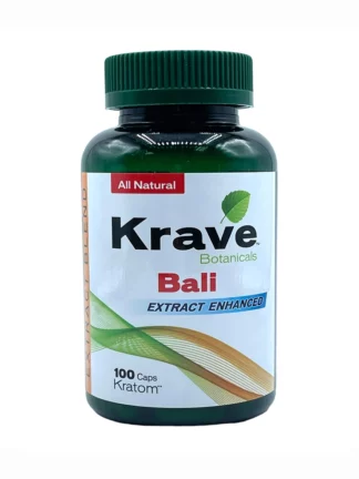 Krave Botanicals Bali Extract Enhanced Kratom Capsules