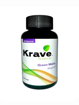 Krave Botanicals Green Malay Kratom Capsules 150