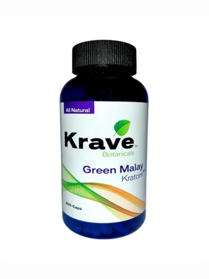 Krave Botanicals Green Malay Kratom Capsules 300