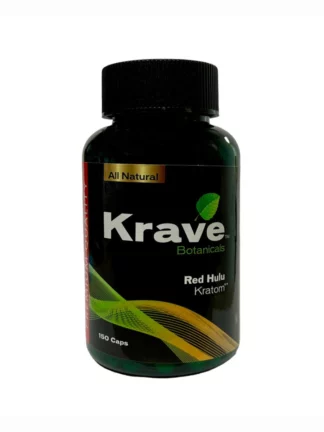 Krave Botanicals Red Hulu Kratom Capsules 150