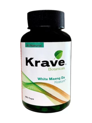 Krave Botanicals White Maeng Da Kratom Capsules 150ct