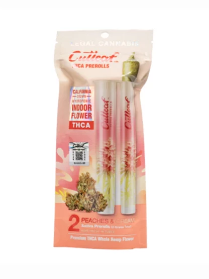 Peaches & Cream Cutleaf THC-A Pre Rolls 2G