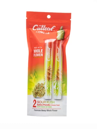 Sour Kush Cutleaf Whole Flower Pre Rolls 2G