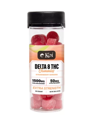 Strawberry Banana Koi Delta 8 THC Extra Strength Gummies 1500mg