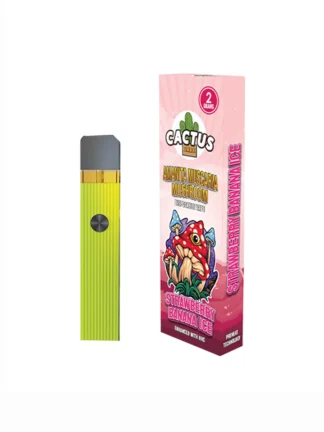Strawberry Banana Ice Cactus Labs Amanita Muscaria Mushroom Vape Enhanced With HHC 2G