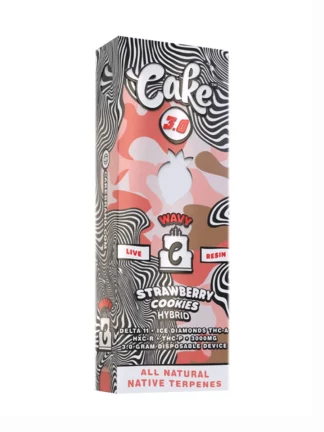 Strawberry Cookies Cake Wavy Live Resin Disposable 3G