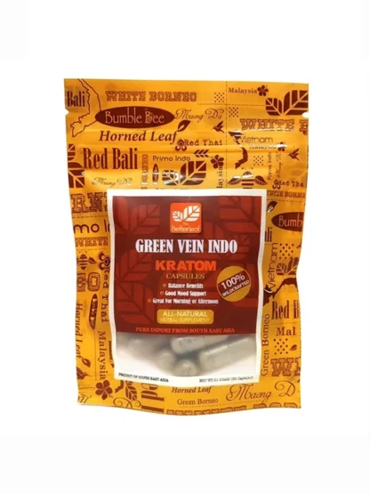 The Betterleaf Green Vein Indo Kratom Capsules 35pcs