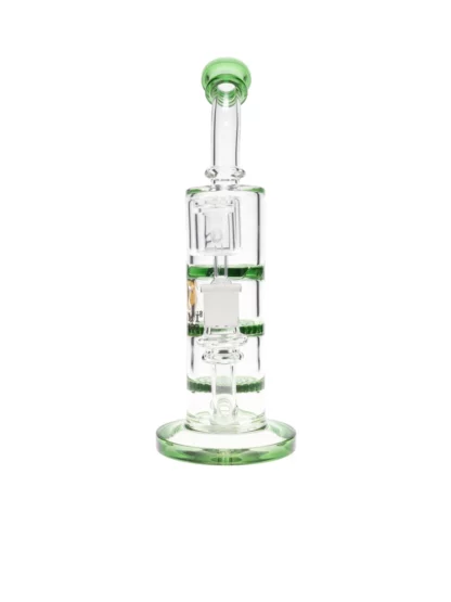 8" Tsunami Concentrate Rig Double Honey Comb Water Pipe Side