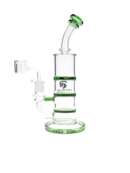 8" Tsunami Concentrate Rig Double Honey Comb Water Pipe Back