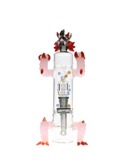 11 Dragon DNA Helix Glass Water Pipe Back pink