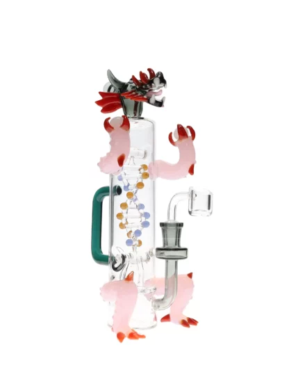 11 Dragon DNA Helix Glass Water Pipe Pink sode2