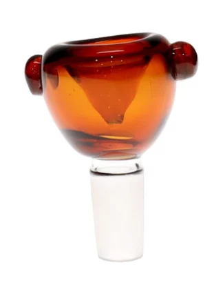 14MM Basic Color Amber Bowl Male Glass Bowl