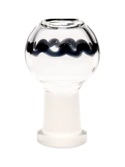 14MM Basic Color Clear Black Bowl Male Glass Bowl