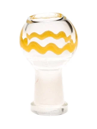 14MM Basic Color Clear Yellow Male Glass Bowl