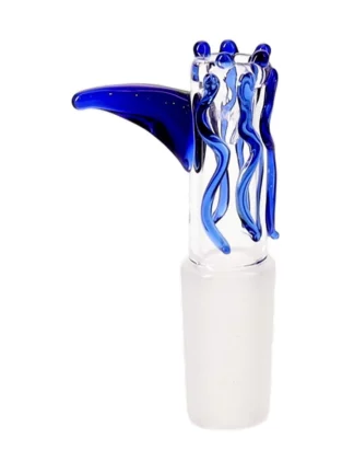 14MM Blue Shark Male Glass Bowl