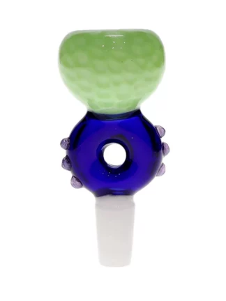 14MM Green & Blue Dragon Male Glass Bowl