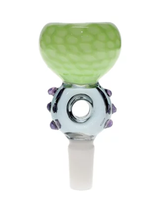 14MM Green & Grey Dragon Male Glass Bowl