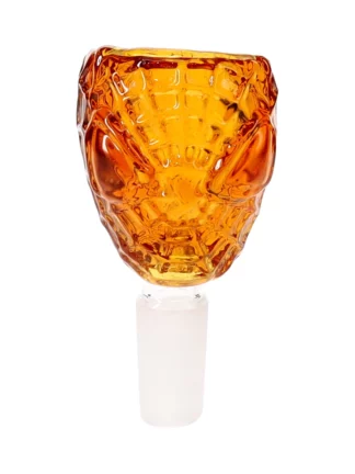 14MM Spiderman Amber Male Glass Bowl