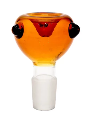18MM Amber Bowl Male Glass Bowl