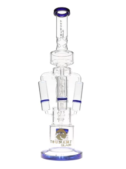 21 Tsunami Electric Showerhead Triple Honeycomb Blue Water Pipe Blue