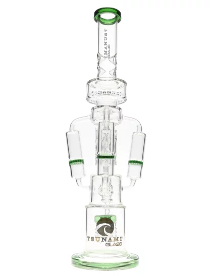 21 Tsunami Electric Showerhead Triple Honeycomb Blue Water Pipe Green