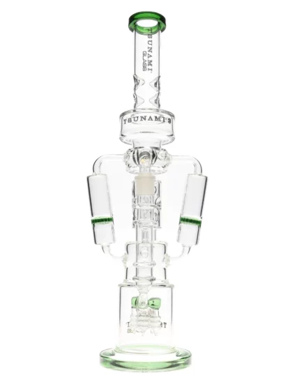 21 Tsunami Electric Showerhead Triple Honeycomb Blue Water Pipe Green side