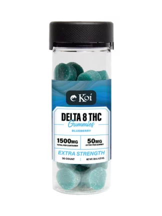 Blueberry Koi Extra Strength Delta 8 Gummies 1500mg