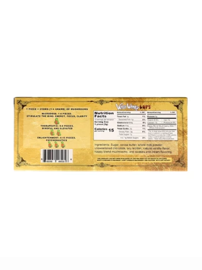 Cookies & Cream Willy Wonky Happy Blend Bars Back