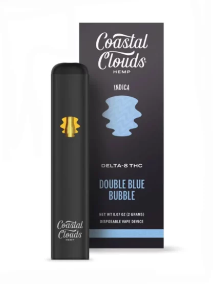 Double Blue Bubble Coastal Clouds Delta 8 THC Disposable Vape 2G