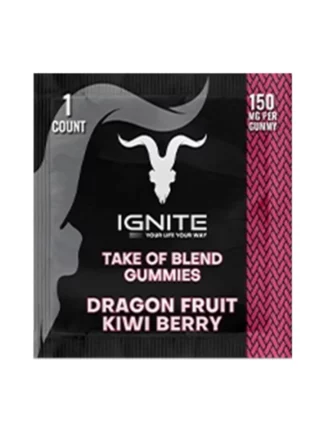 Dragon Fruit Kiwi Berry Ignite Take of Blend Gummies 150mg