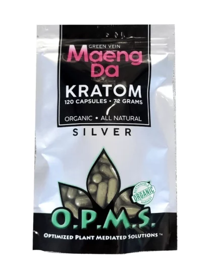 Green Maeng Da OPMS Silver Kratom Capsules 120ct