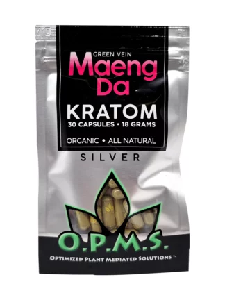 Green Maeng Da OPMS Silver Kratom Capsules 30ct