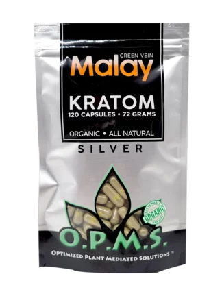 Green Malay OPMS Silver Kratom Capsules 120ct