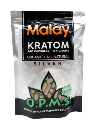 Green Malay OPMS Silver Kratom Capsules 240ct