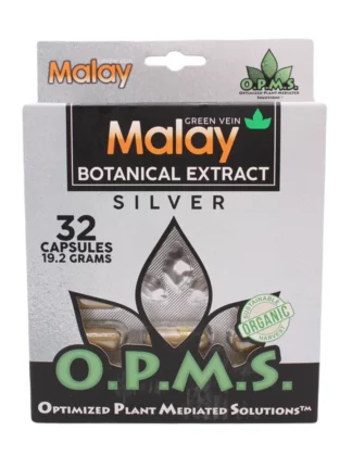 Green Malay OPMS Silver Kratom Capsules 32ct